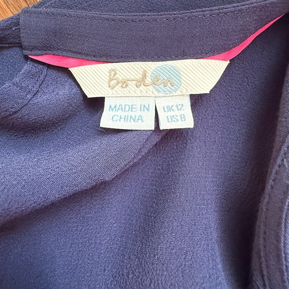 Boden Blue Pleated Blouse with Classic Style - Picture 5 of 9